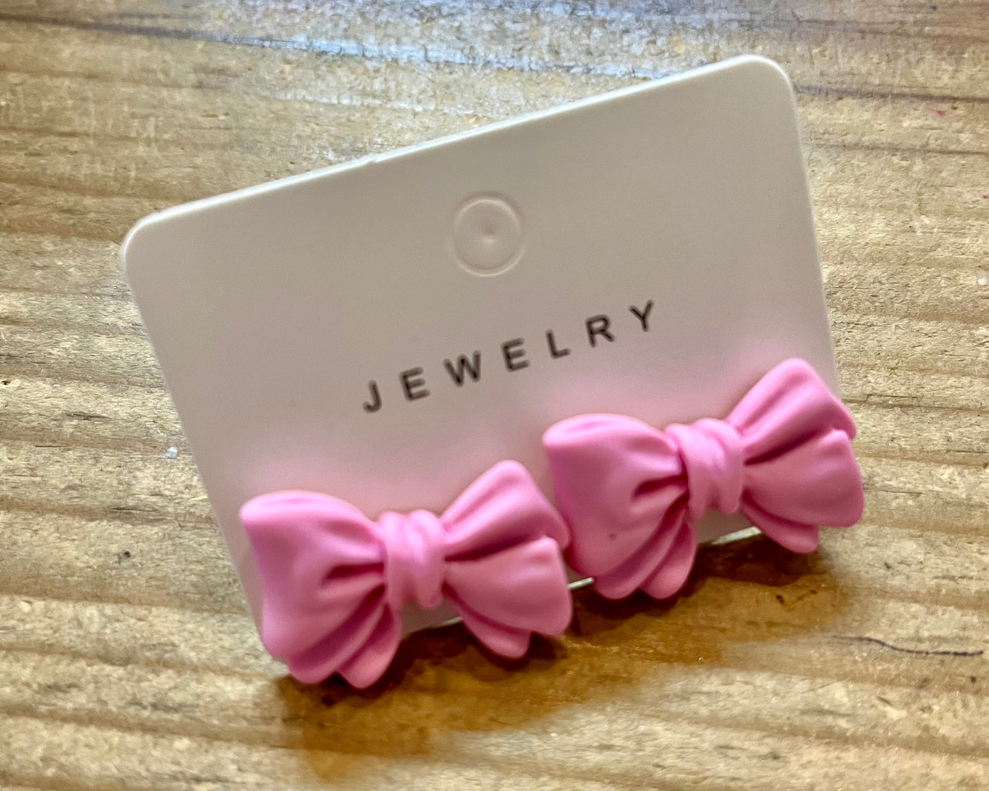 Bow Clay Earring Studs