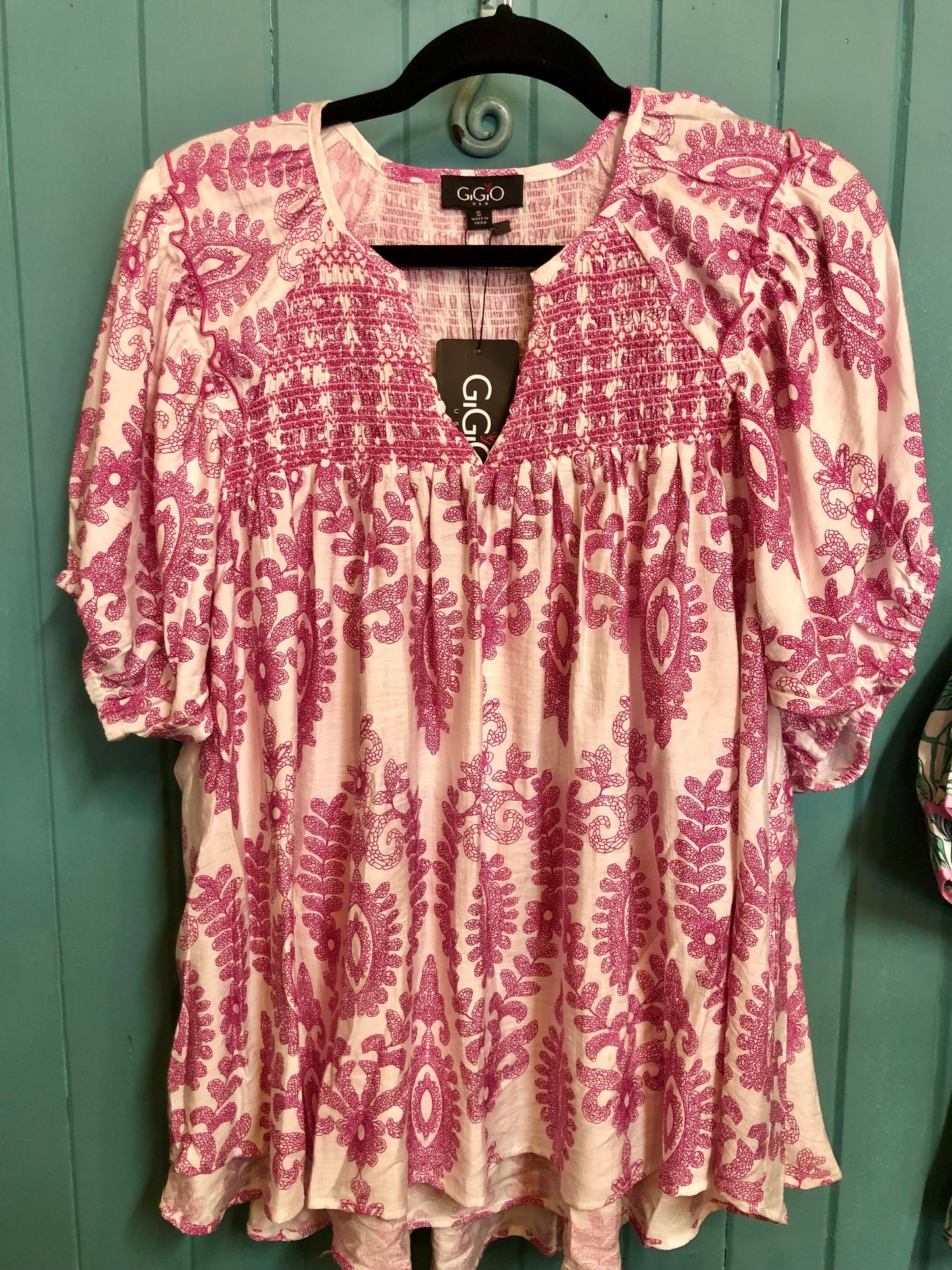 Berry Blossom Smocked Top