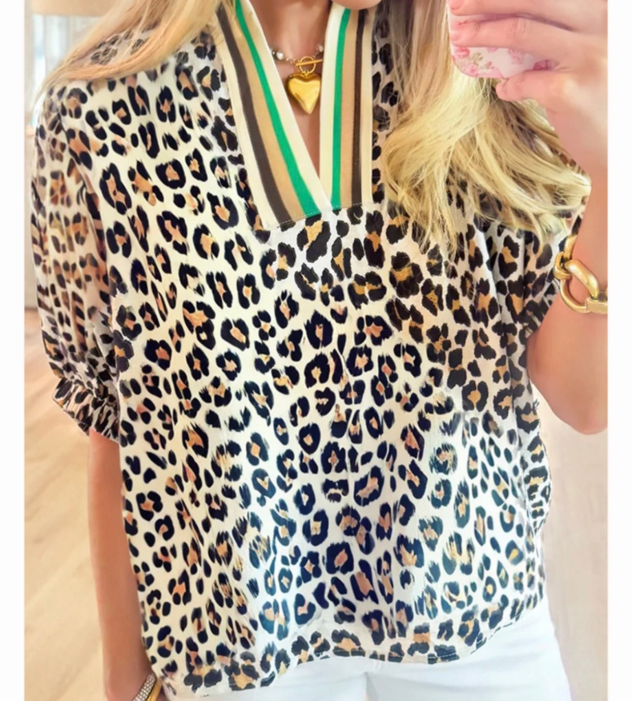 In the Wild Leopard/Striped V Neck