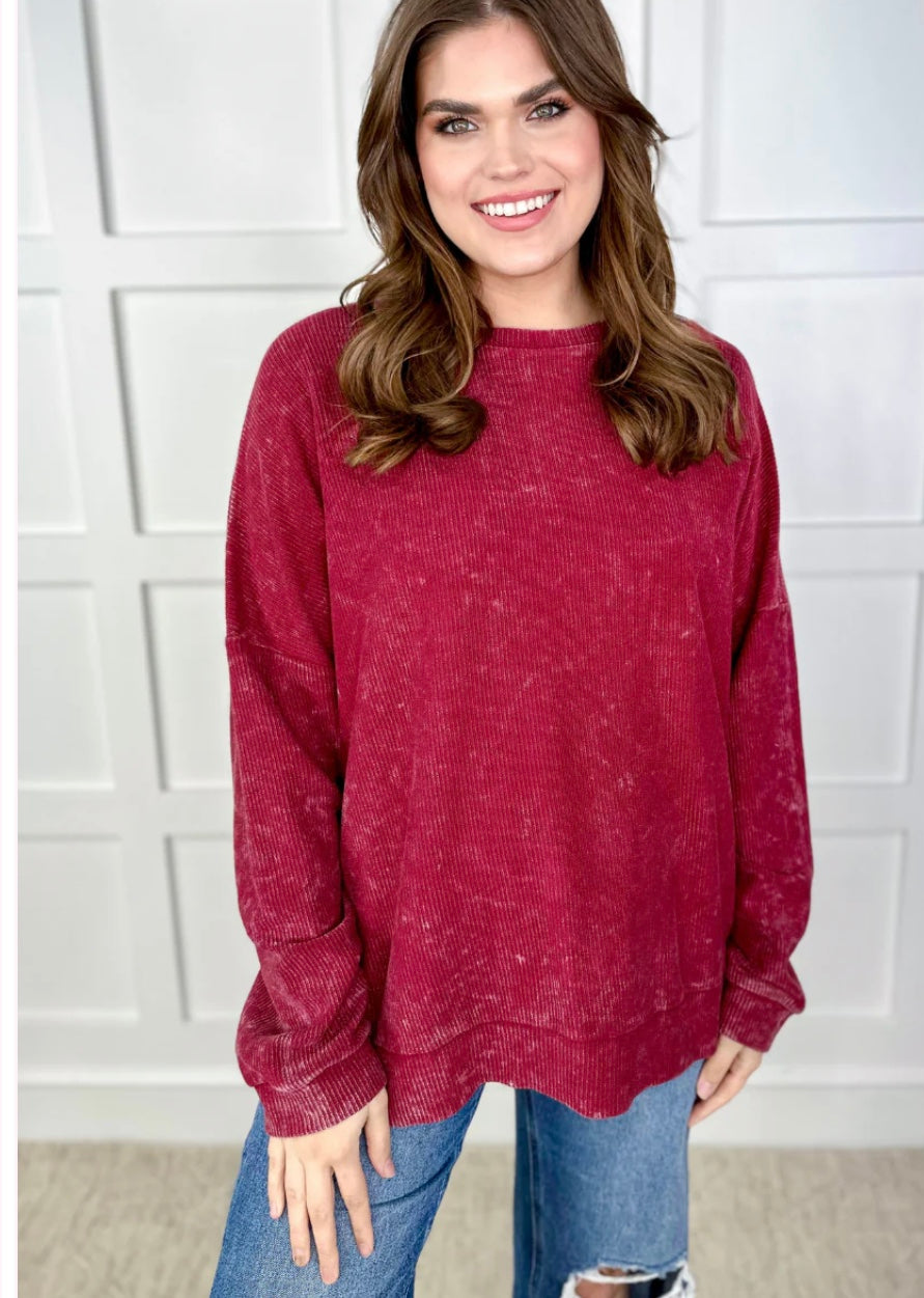 Corded Crew Pullover