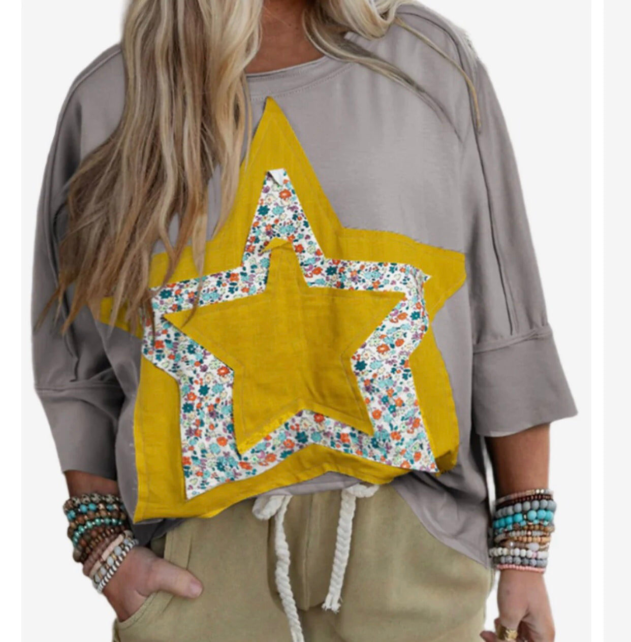 Stars Shine Bright Patchwork Top