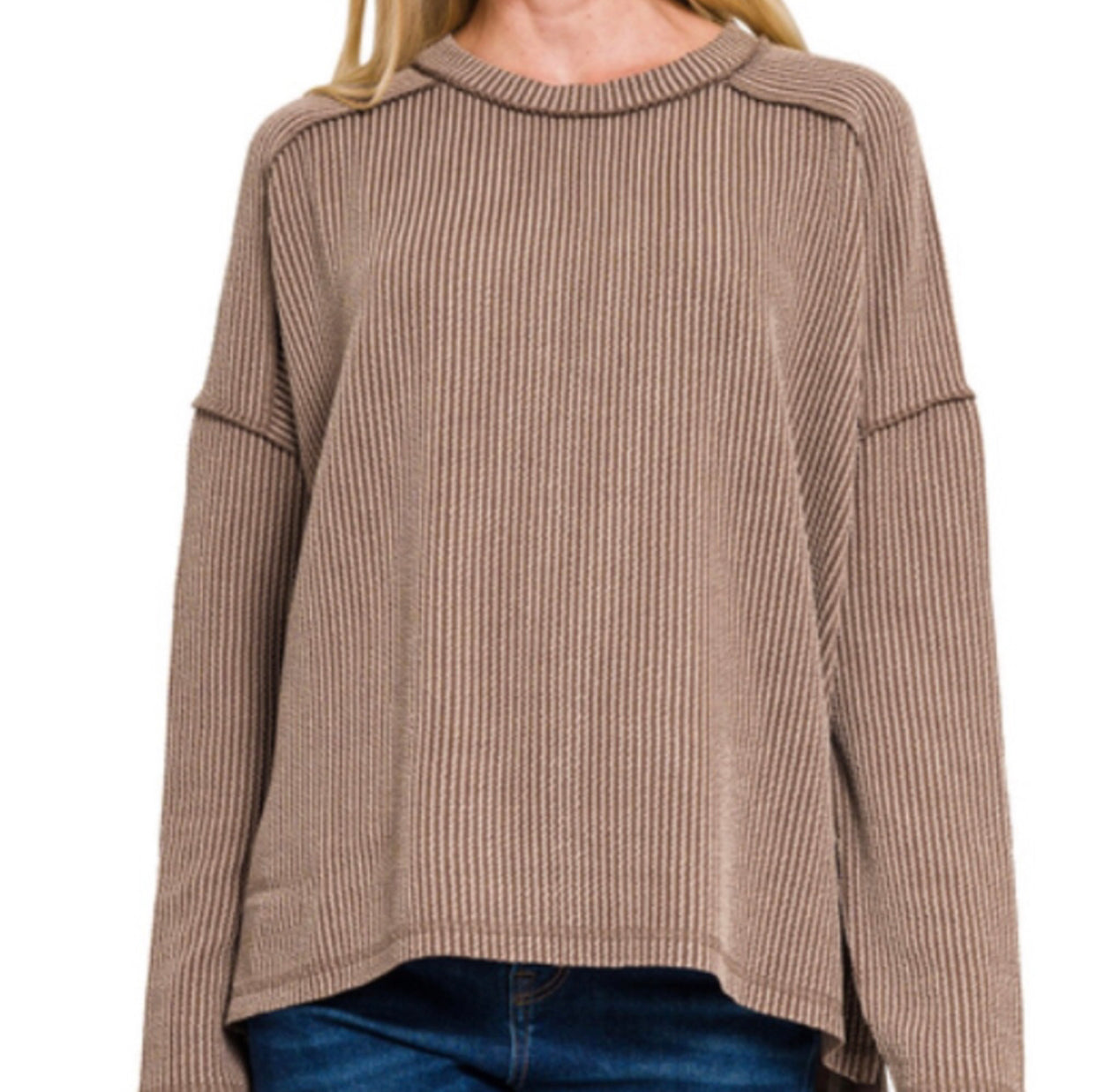 Ribbed Long Sleeve Top