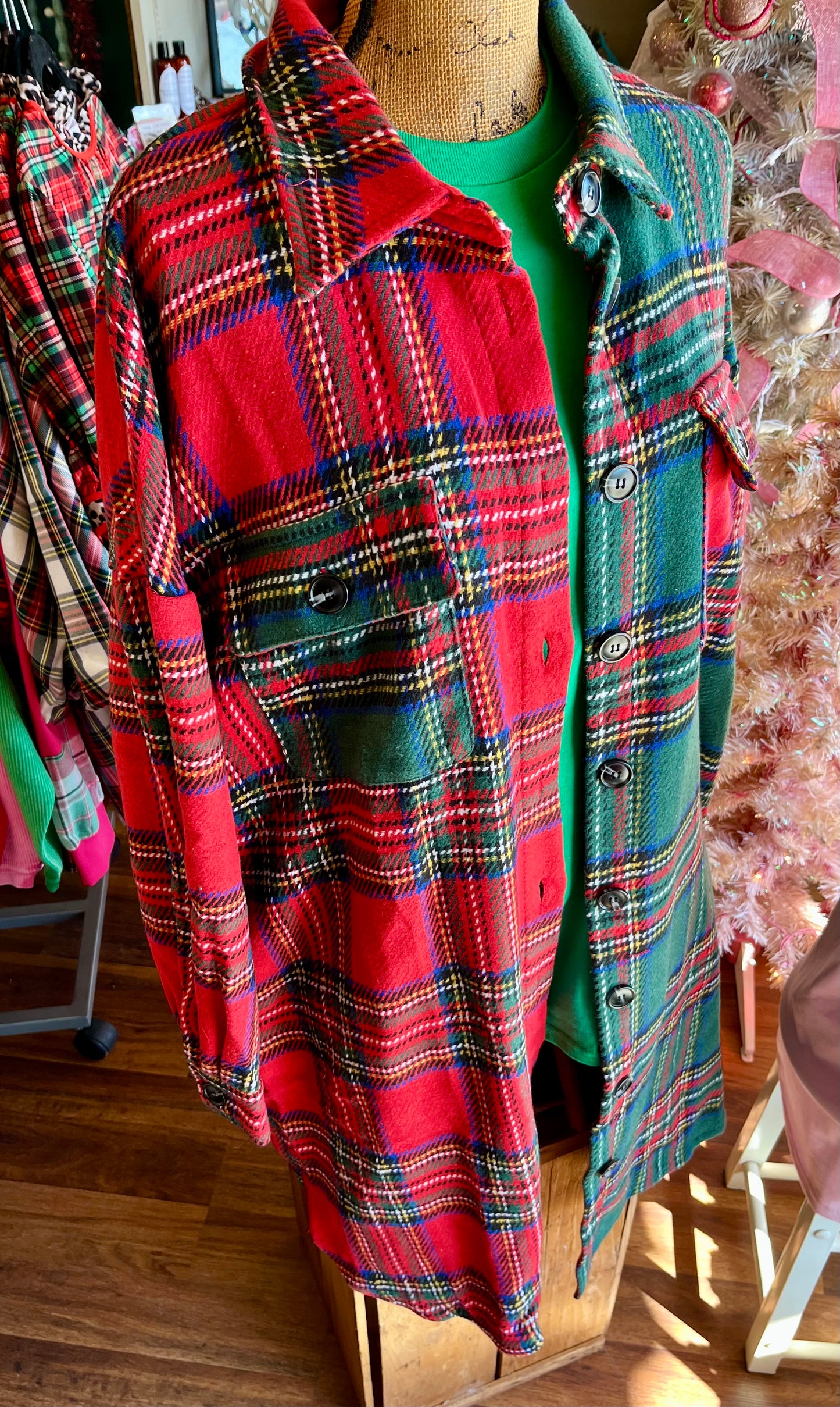 Plaid Long Shacket