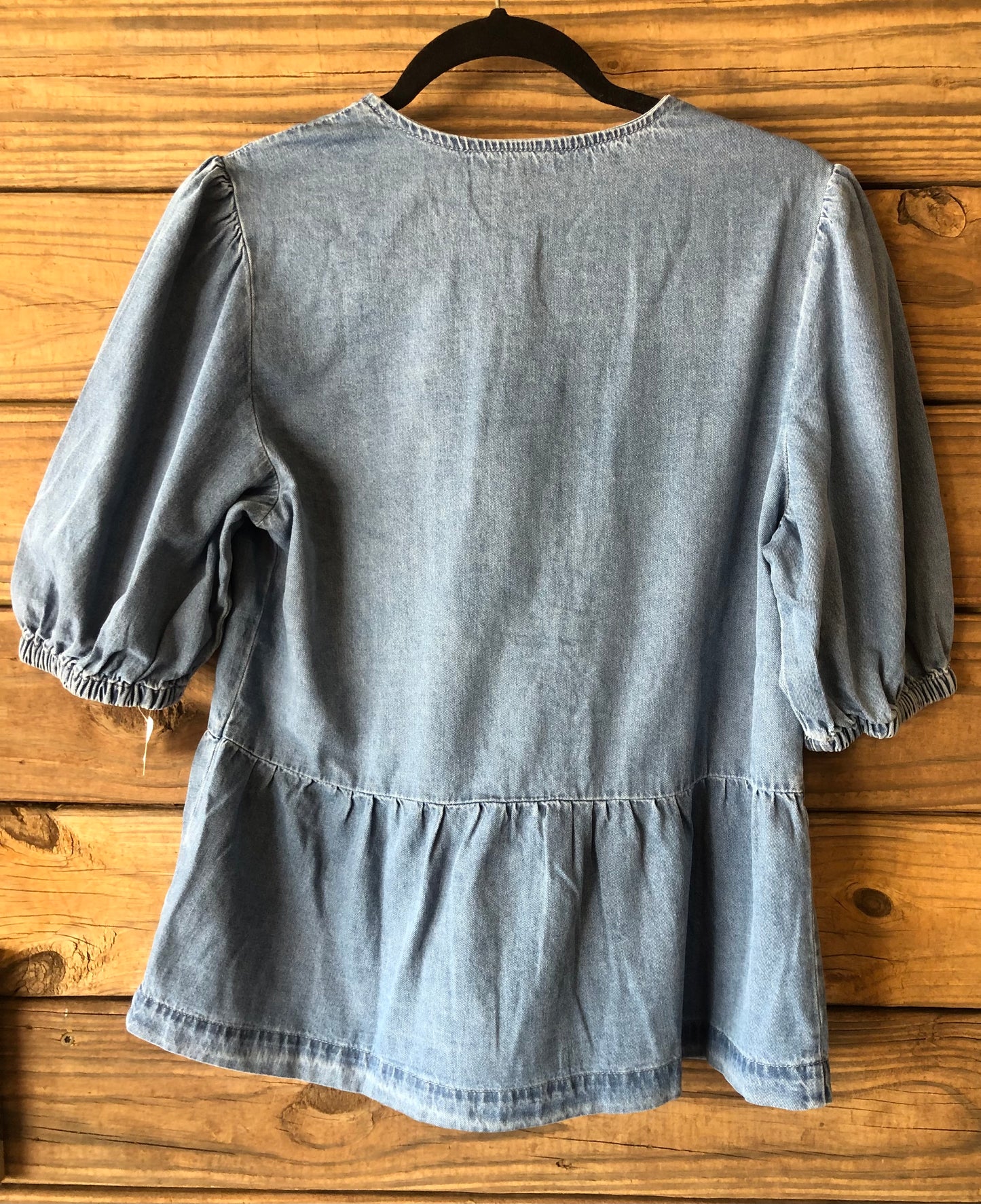 Denim Bow Top