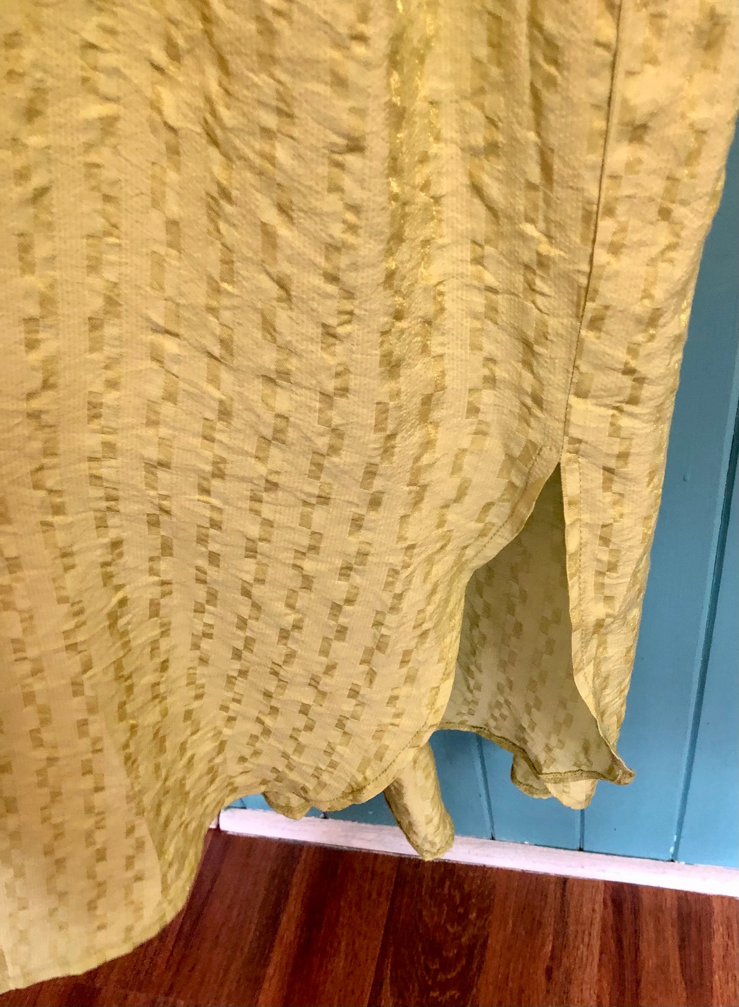 Pistachio High Waist Smocked Maxi Dress