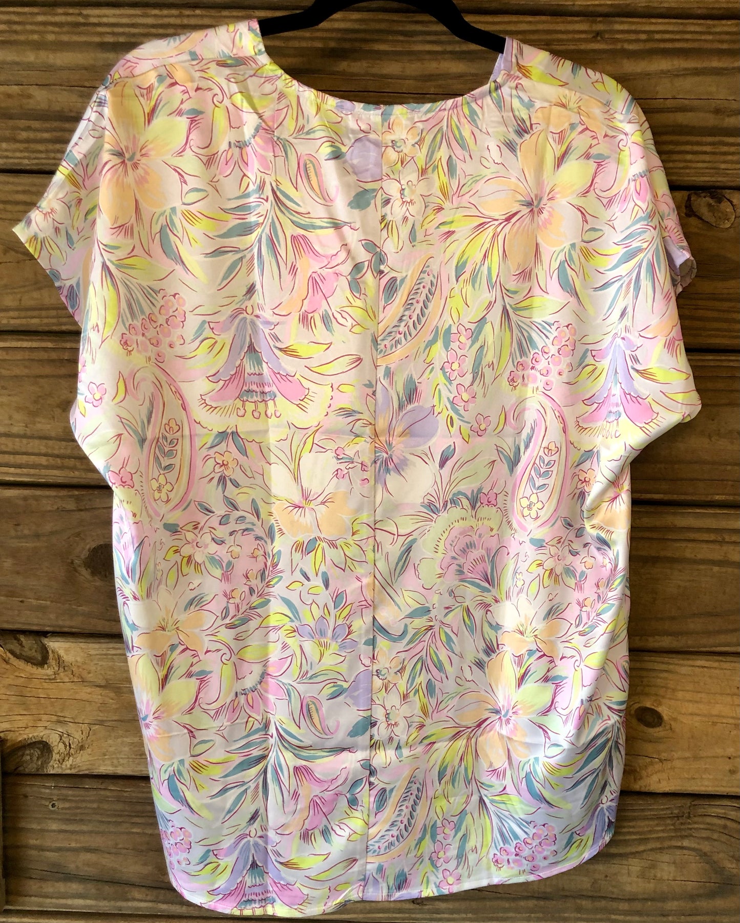 Pastel Pink & Green Floral Top