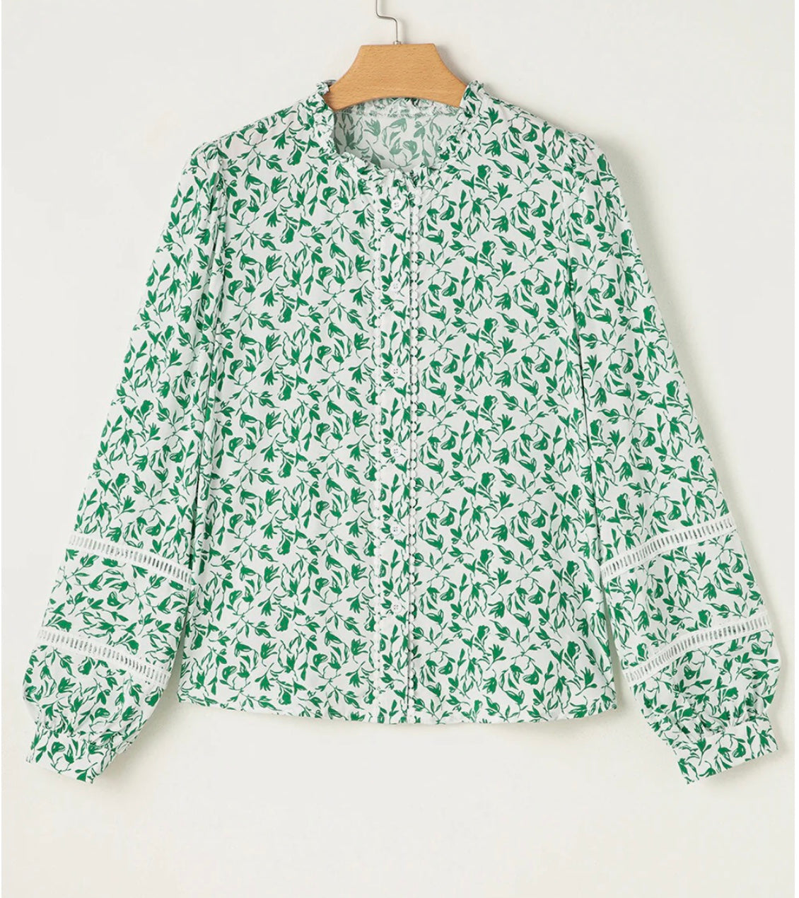 Green Ivy Floral Top