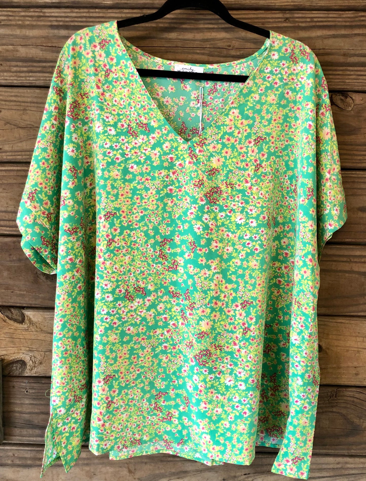 Green Valley Floral Mix Top
