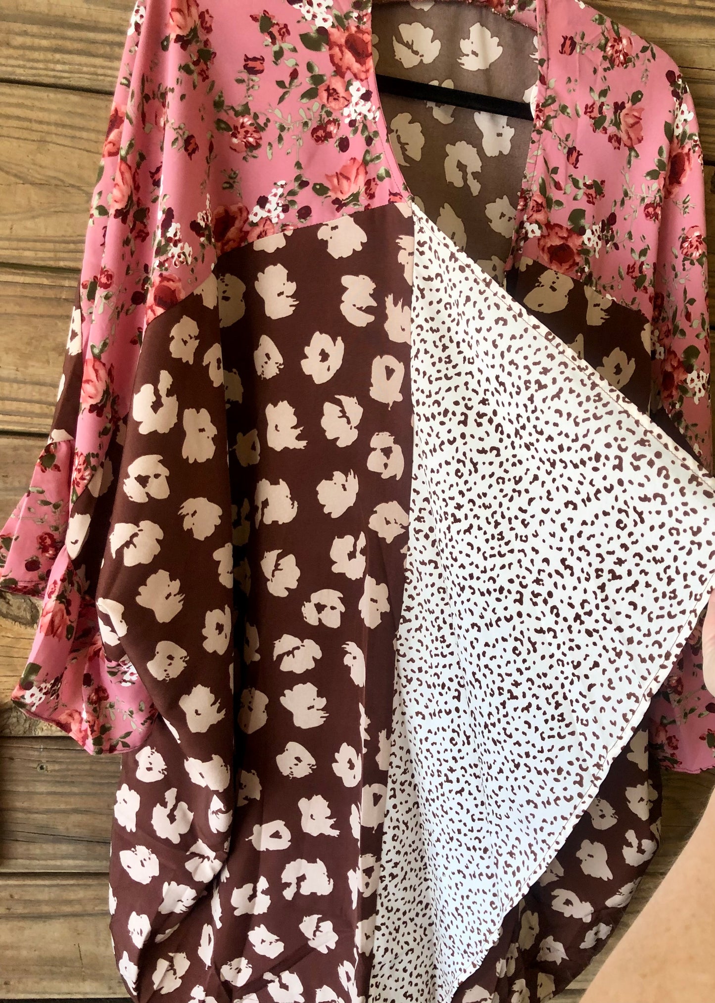 Blush Leopard and Animal Print Kimono