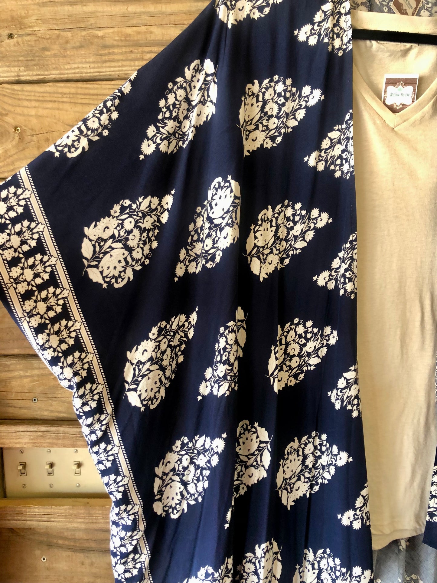 Navy Floral Kimono