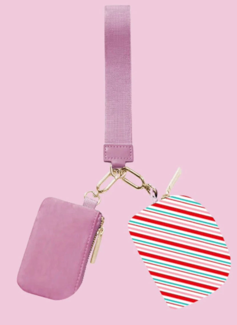 Double Pouch Wristlet Keychain