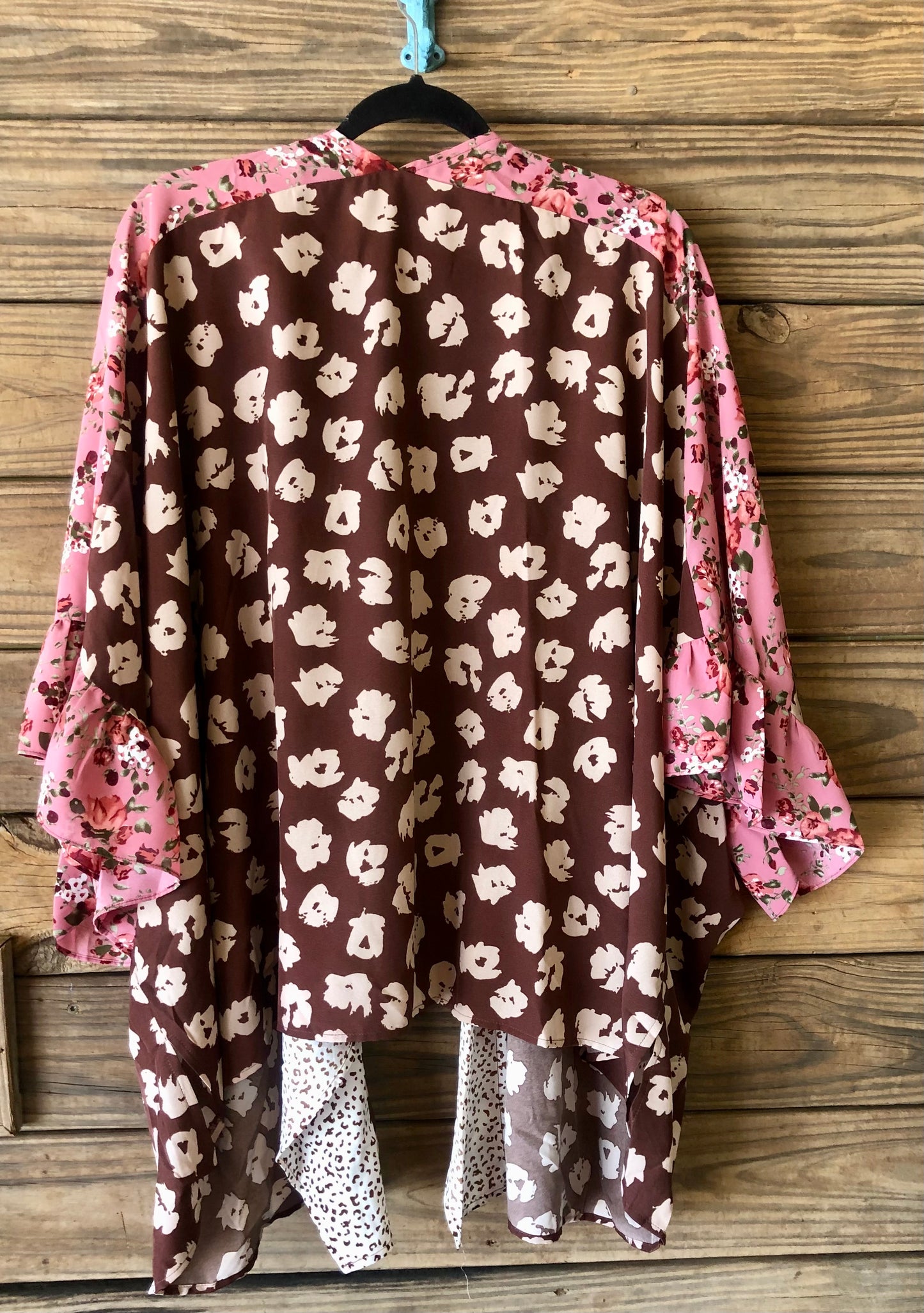 Blush Leopard and Animal Print Kimono
