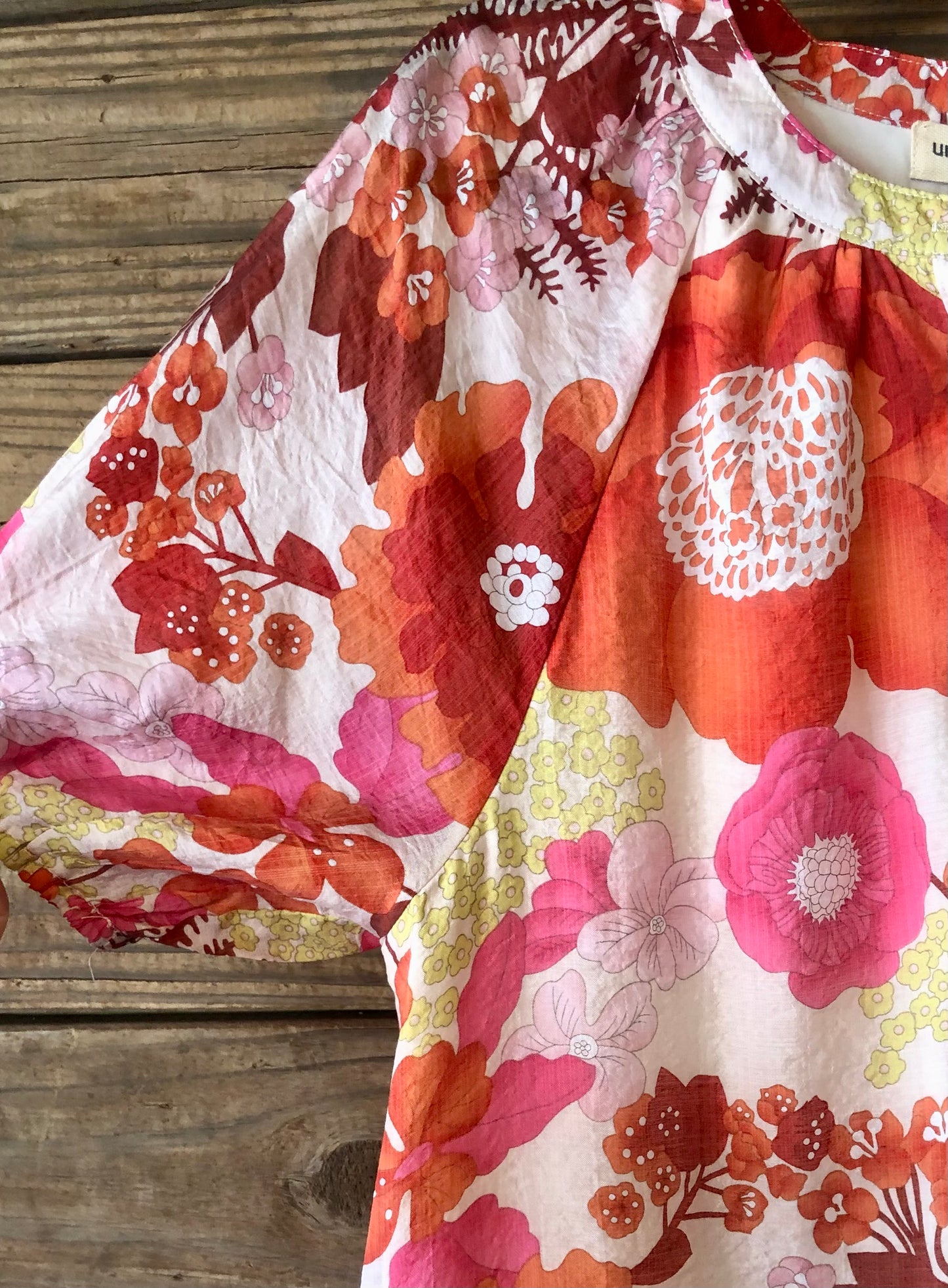 Floral Pink & Orange Top