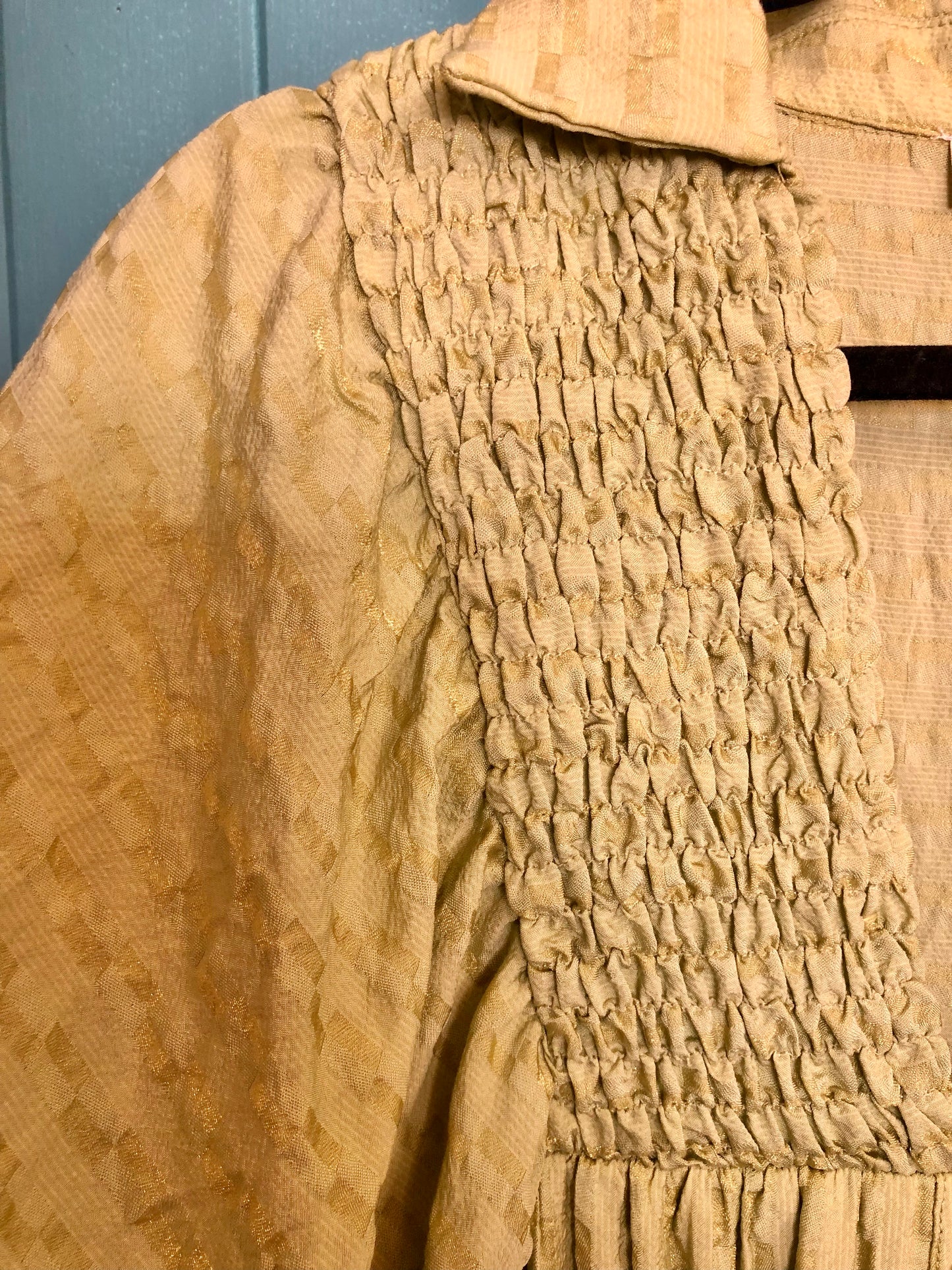 Pistachio High Waist Smocked Maxi Dress