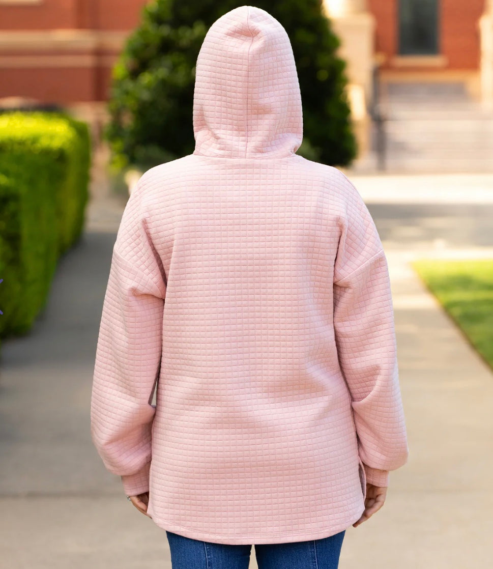 Quilted Blush Hoodie