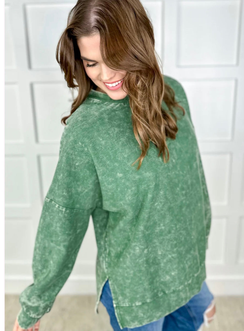 Corded Crew Pullover