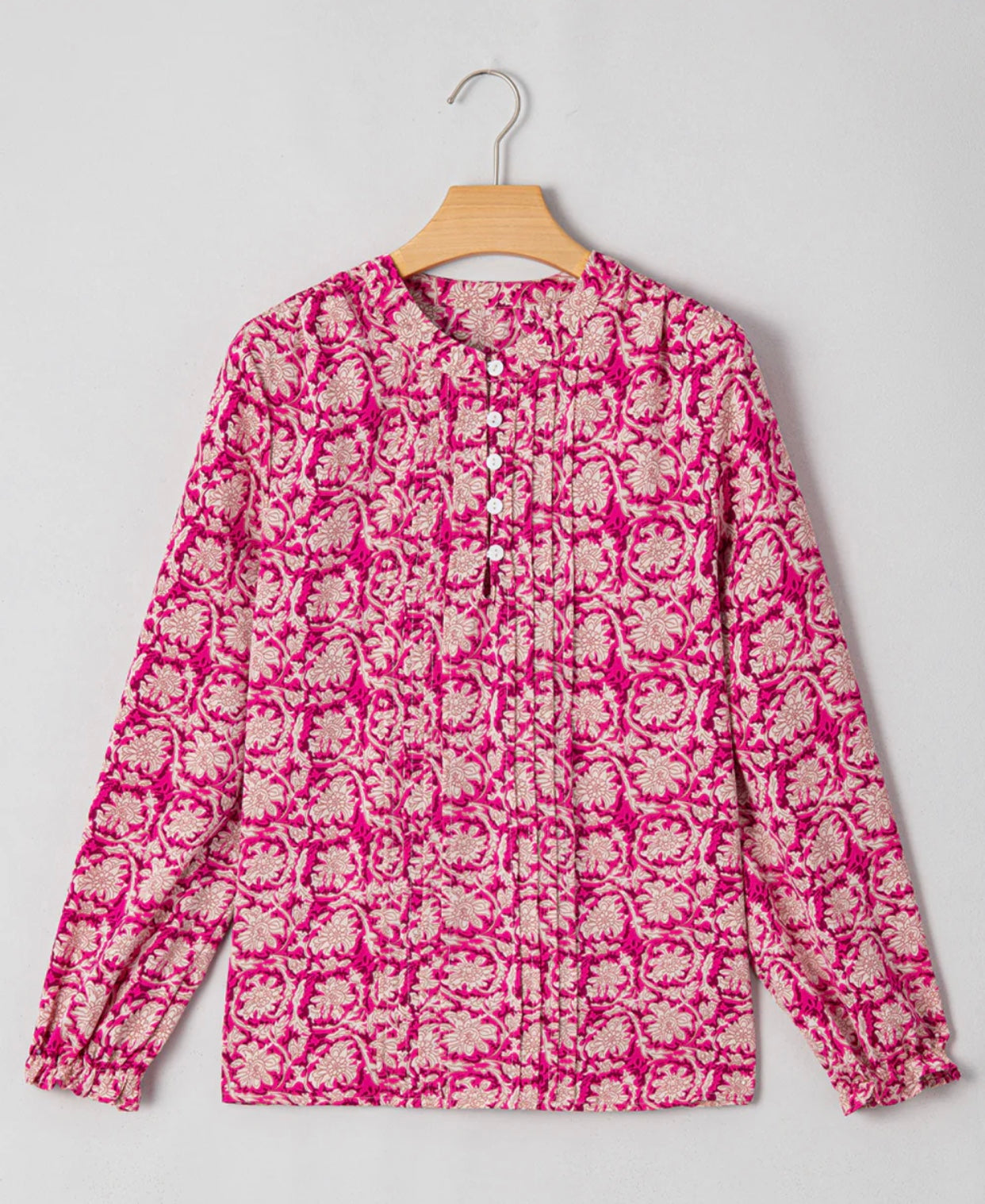 Hot Pink Floral Top