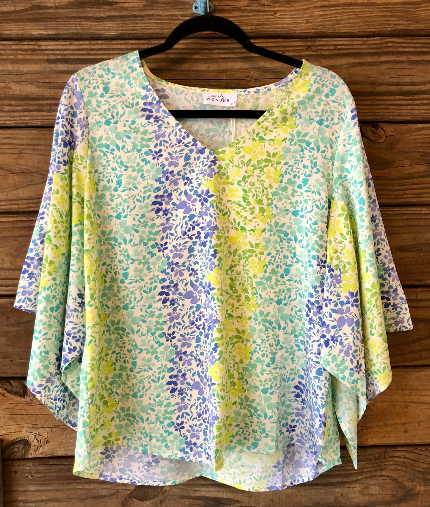 Blue Sky & Green Grass Floral Top