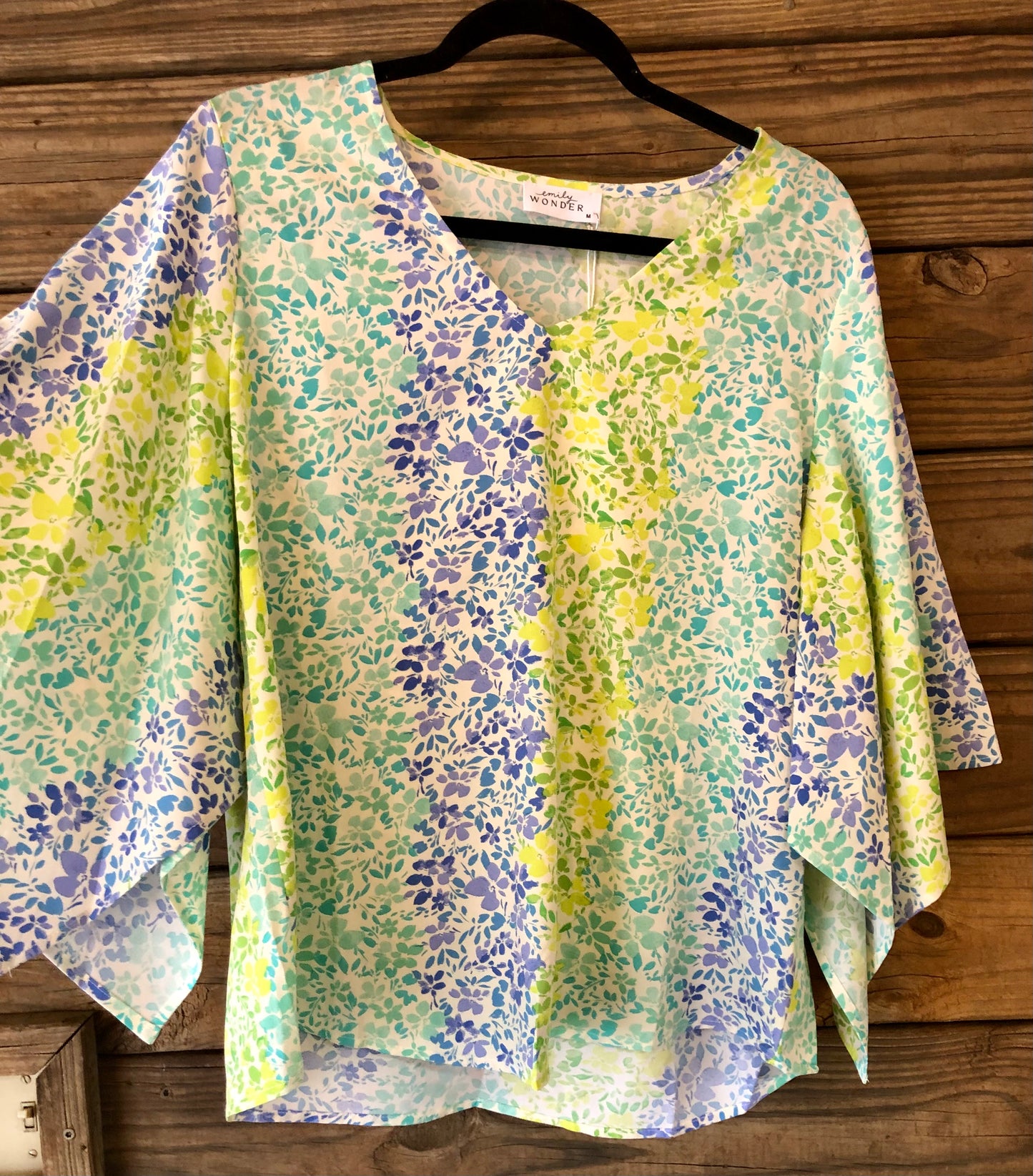 Blue Sky & Green Grass Floral Top
