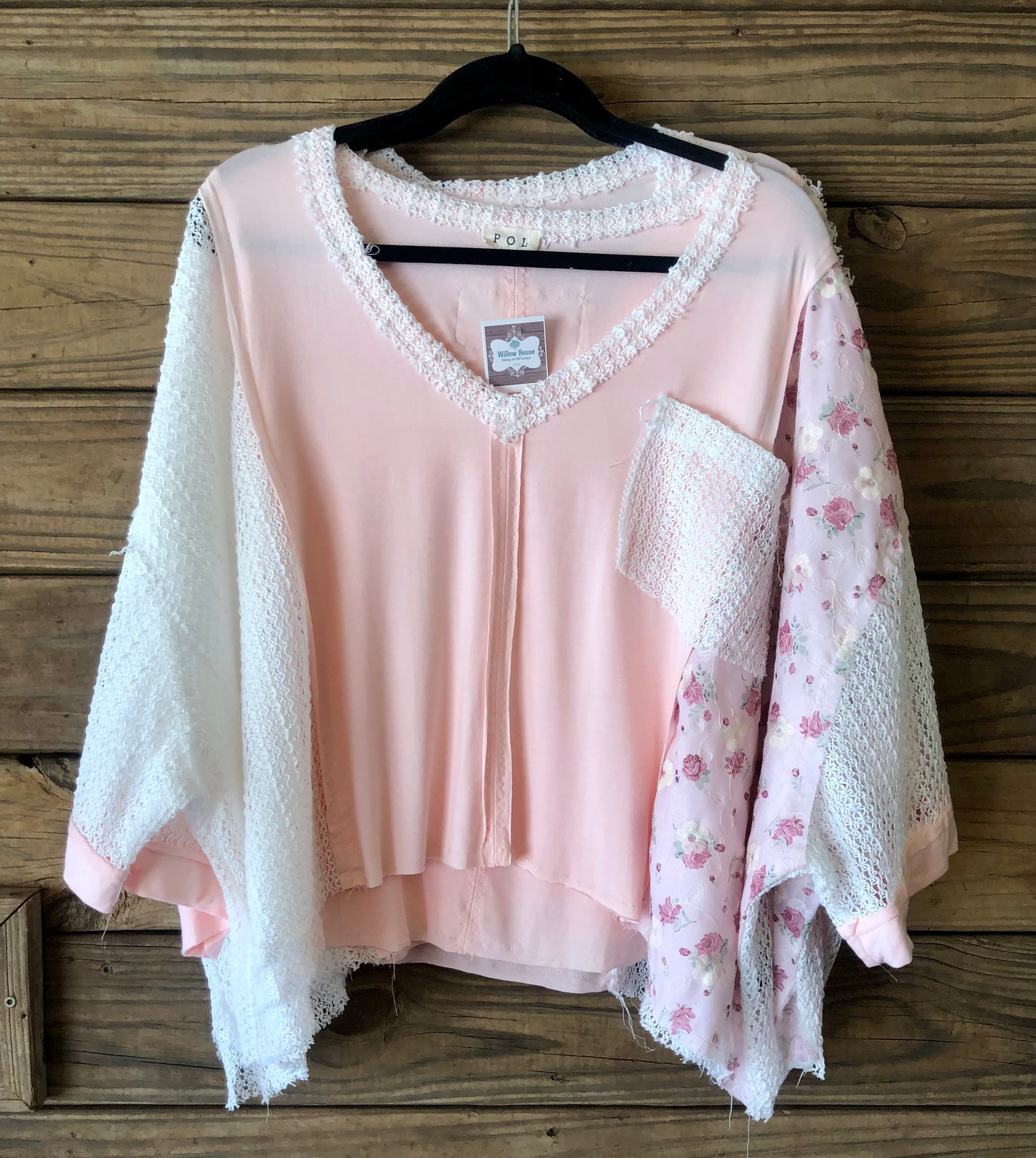 Floral Patch & Lace Top