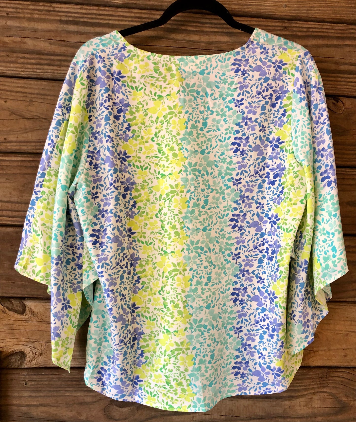 Blue Sky & Green Grass Floral Top