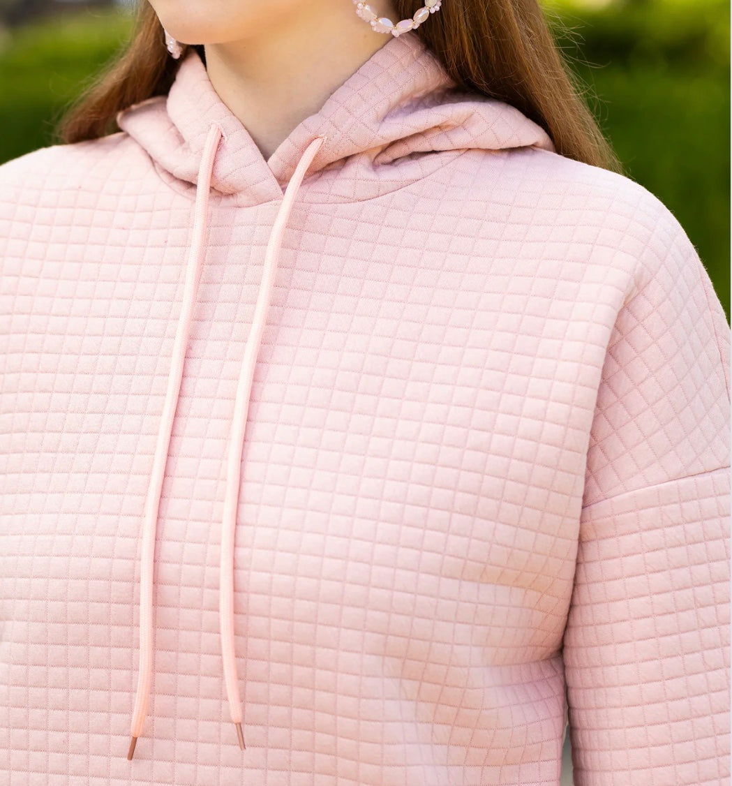 Quilted Blush Hoodie