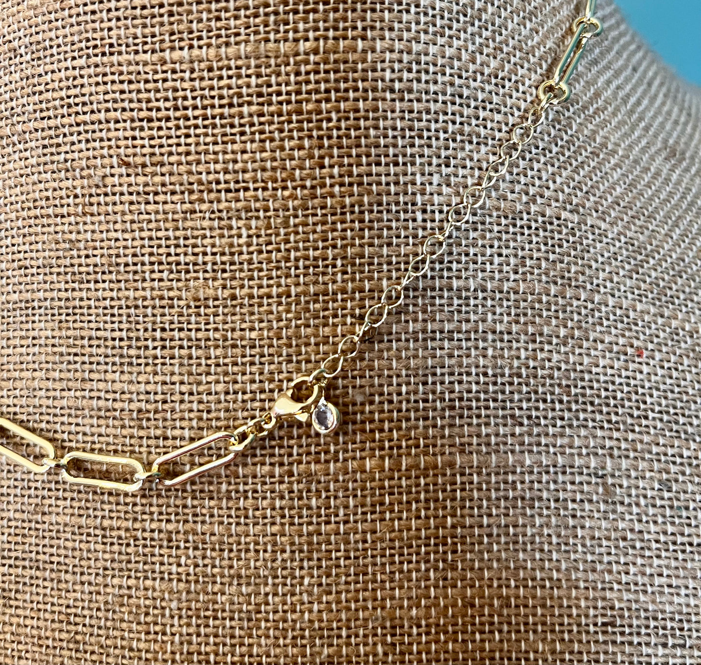 Cross Necklace with Paperclip Chain