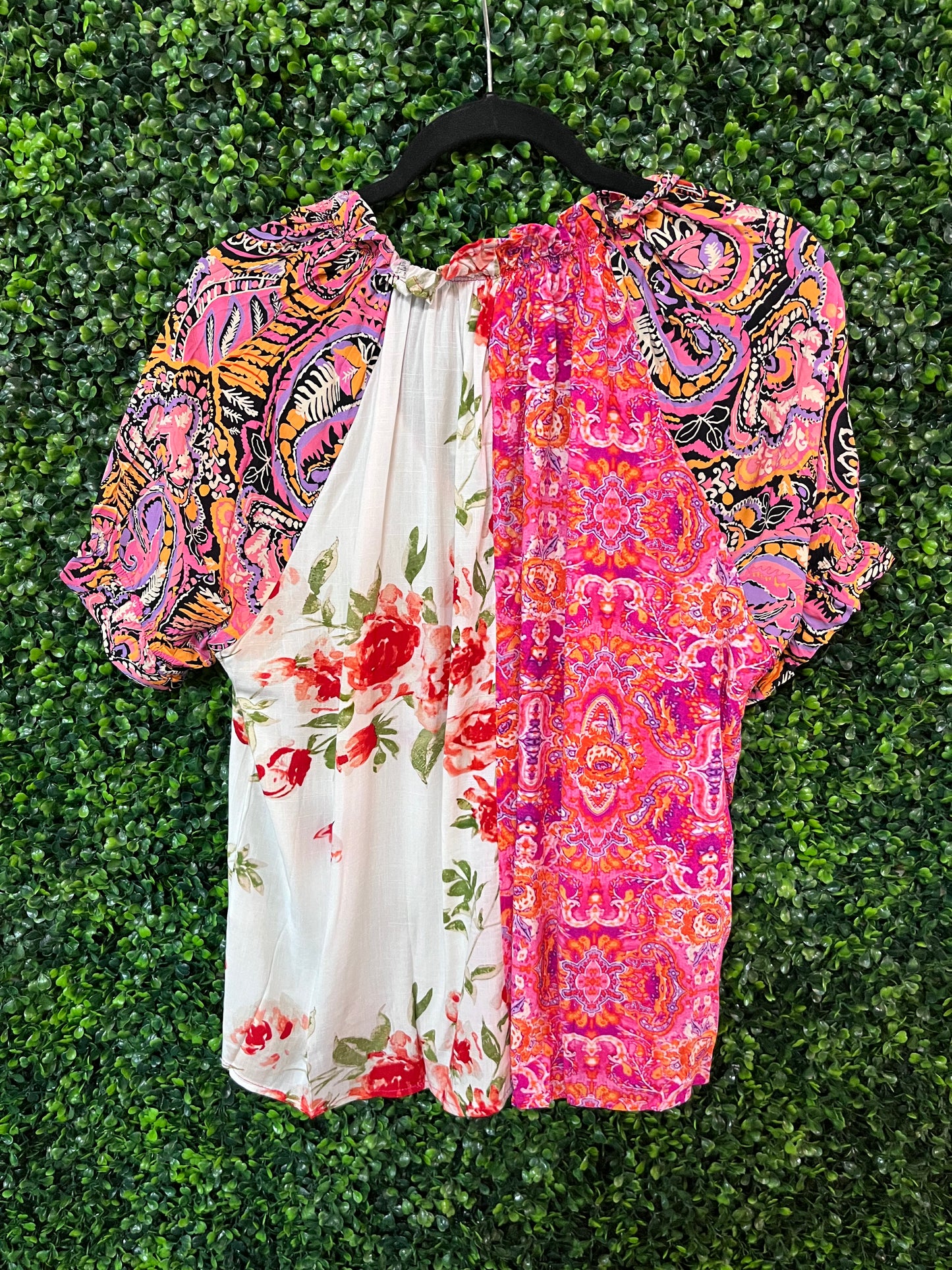 Floral Pink Mix Top
