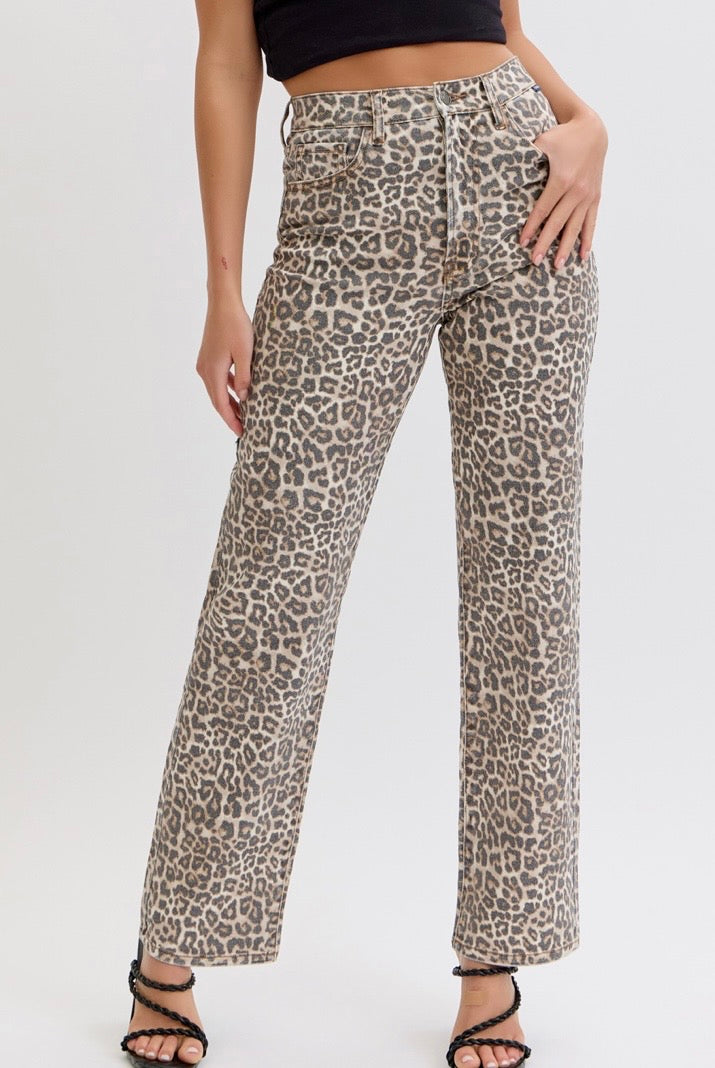 Cello Leopard Wash High Rise