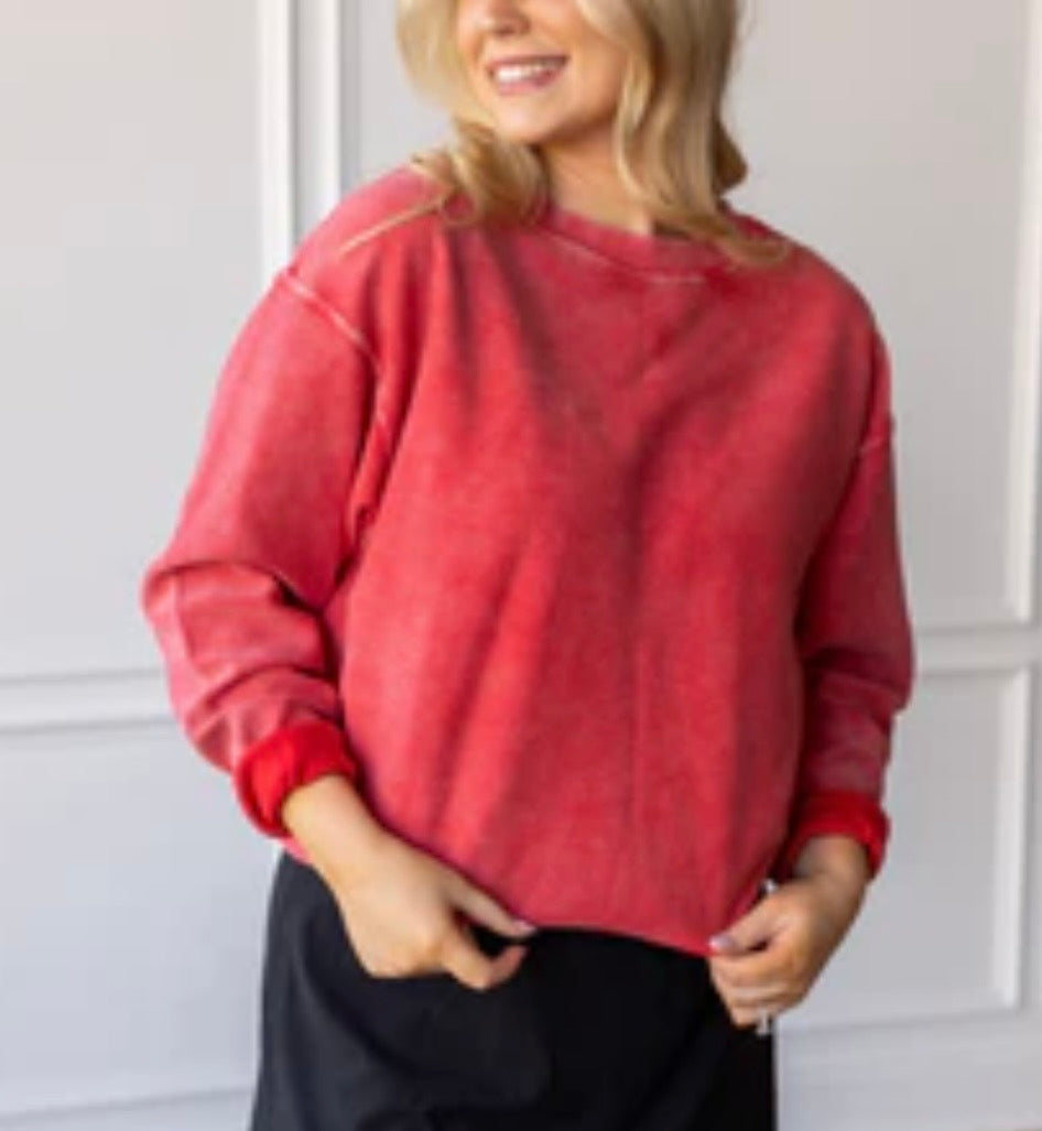 Corded Crew Pullover