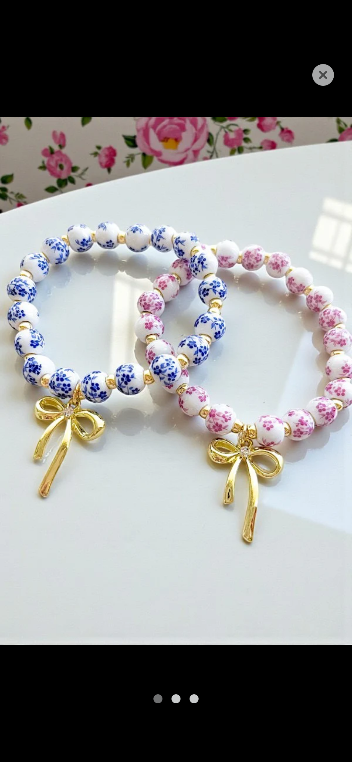 Ivy Floral Bracelet with Bow