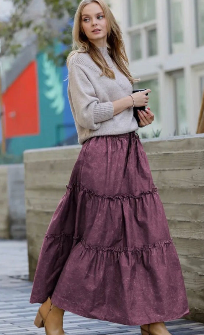 Maxi Tiered Ruffle Skirt