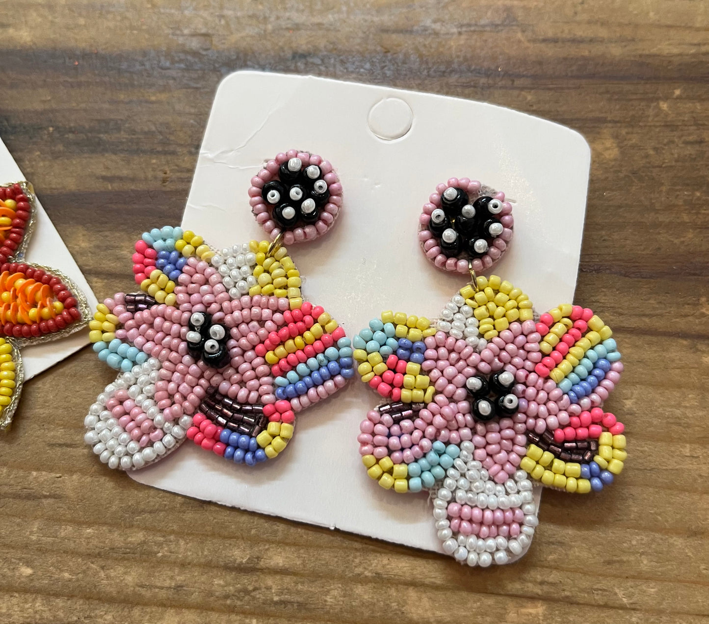 Beaded Flower Earrings