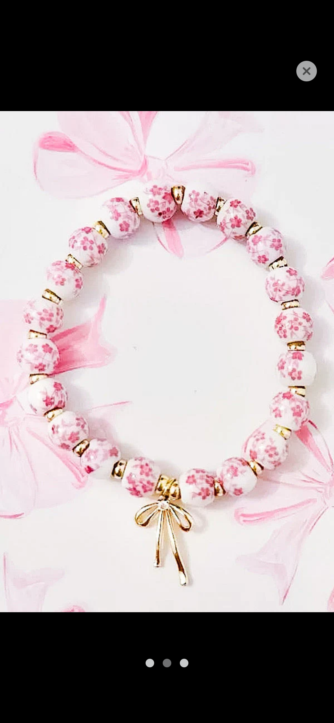 Ivy Floral Bracelet with Bow