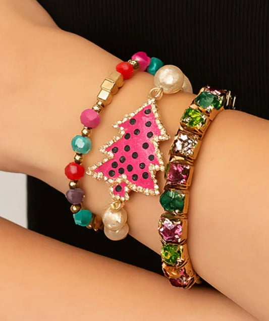 Christmas Tree Bracelet Set