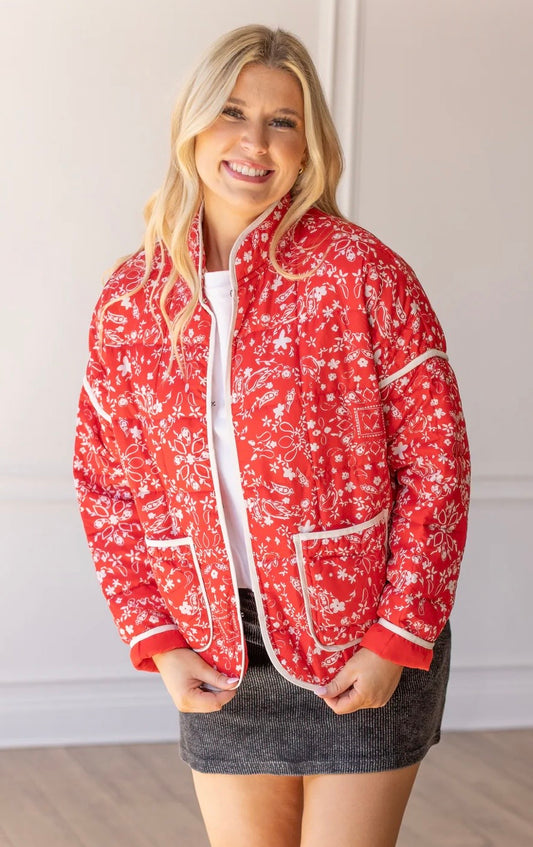 Aspen Red Calico Jacket