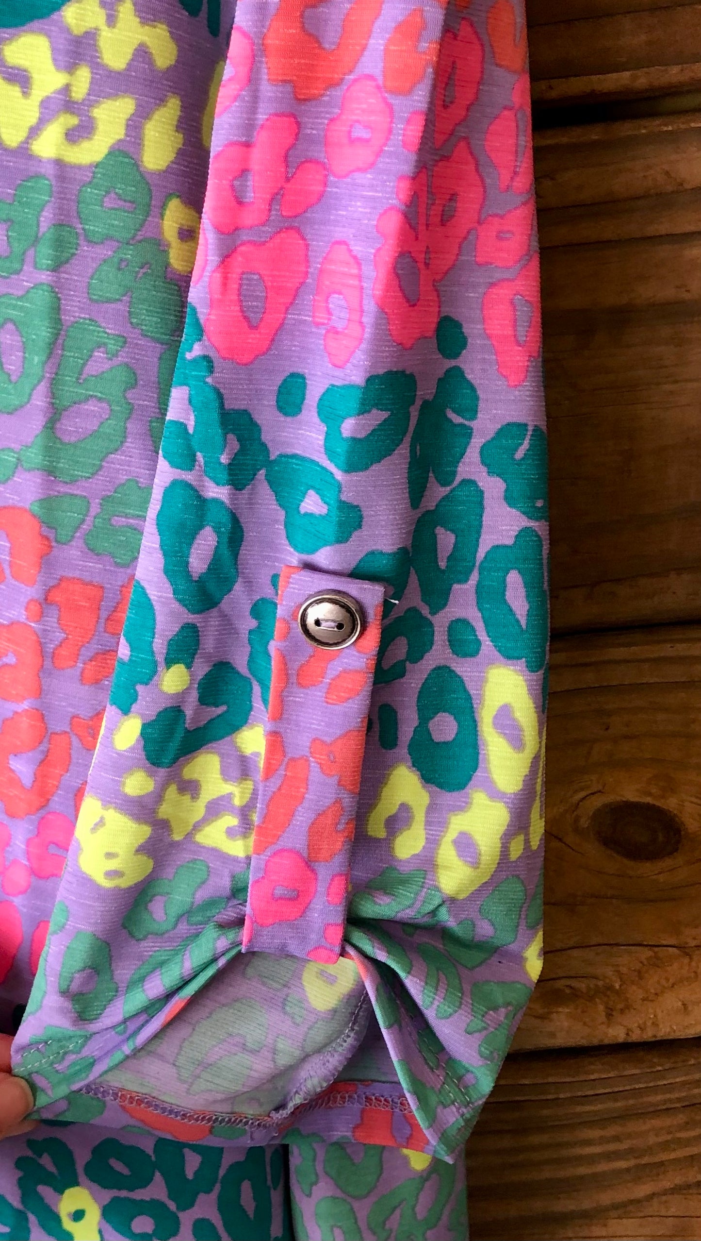 Multi Color Leopard Top V Neck