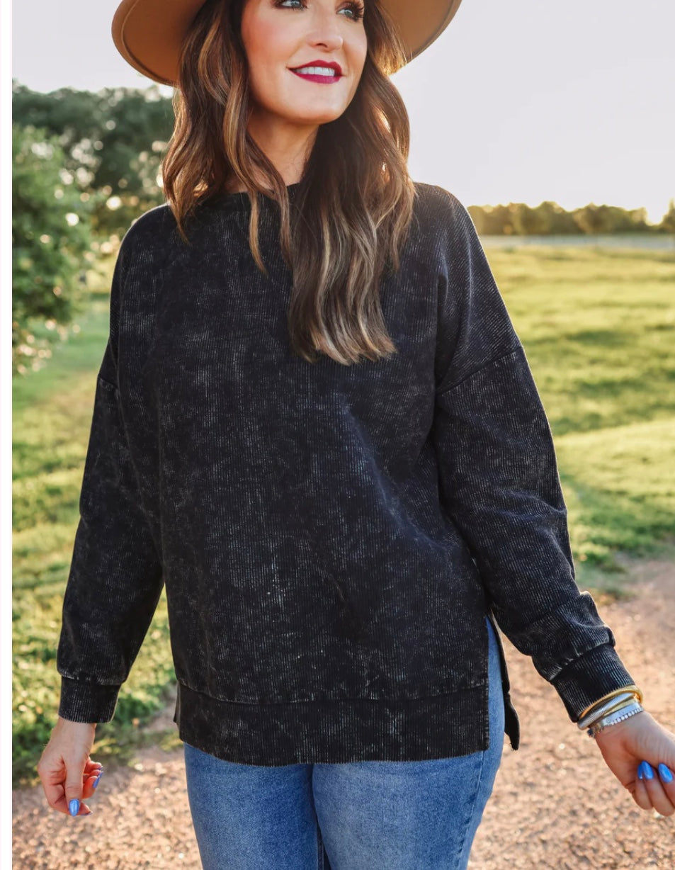 Corded Crew Pullover