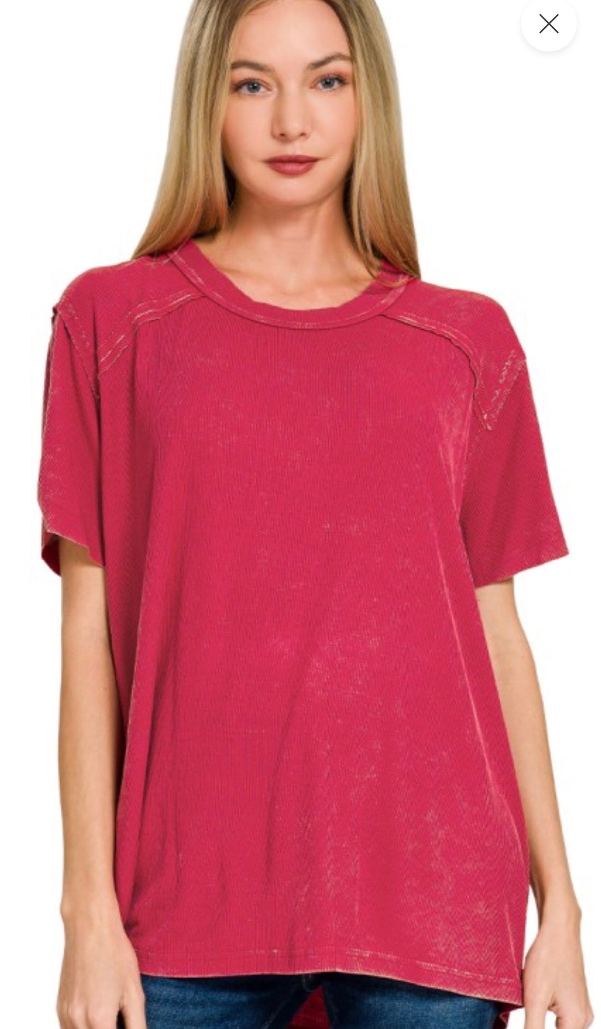 Mineral Wash Ribbed Tee