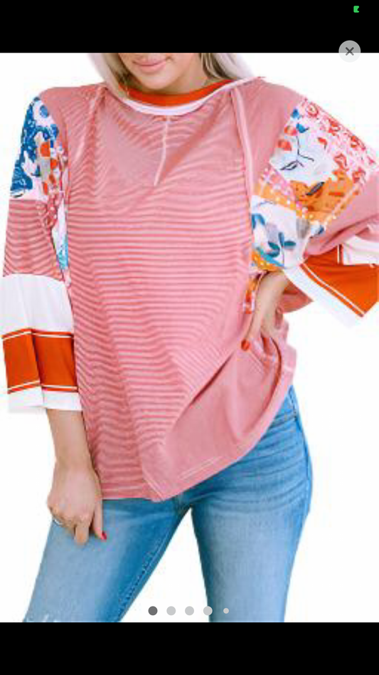 Skinny Striped Patchwork Top