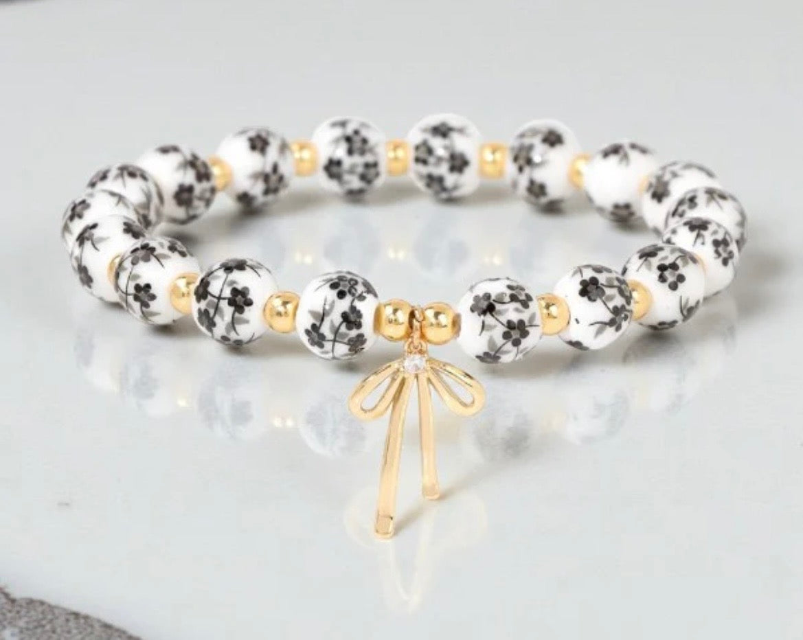 Ivy Floral Bracelet with Bow