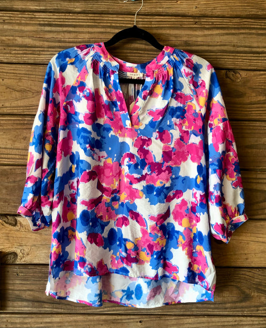 Royal Blue Floral Top