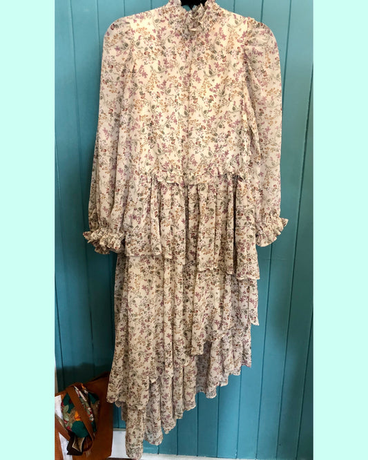 Flower Fields Asymmetric Dress