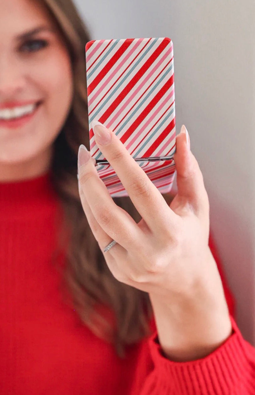 Candy Candy Stripe Pocket Mirror