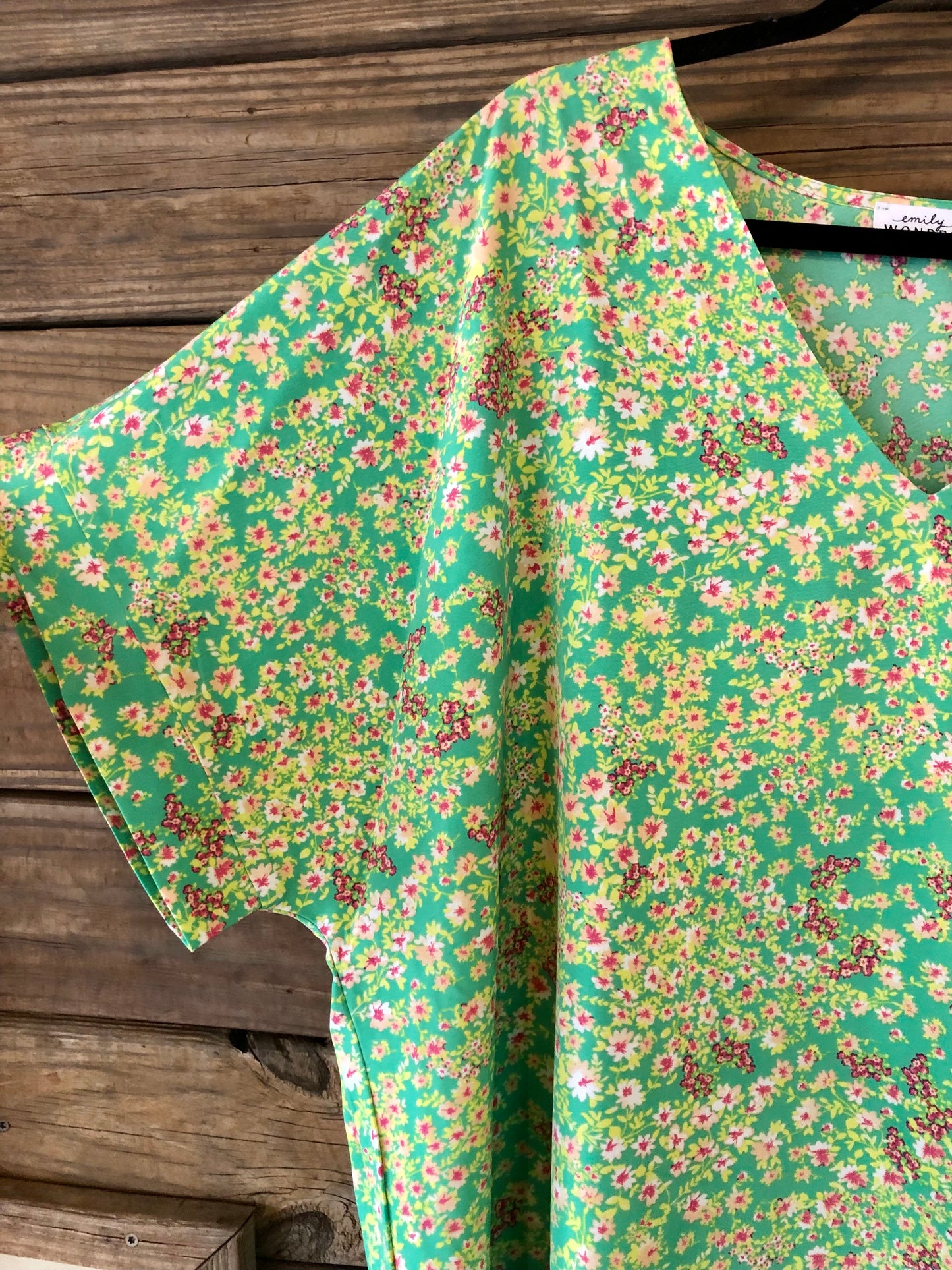 Green Valley Floral Mix Top