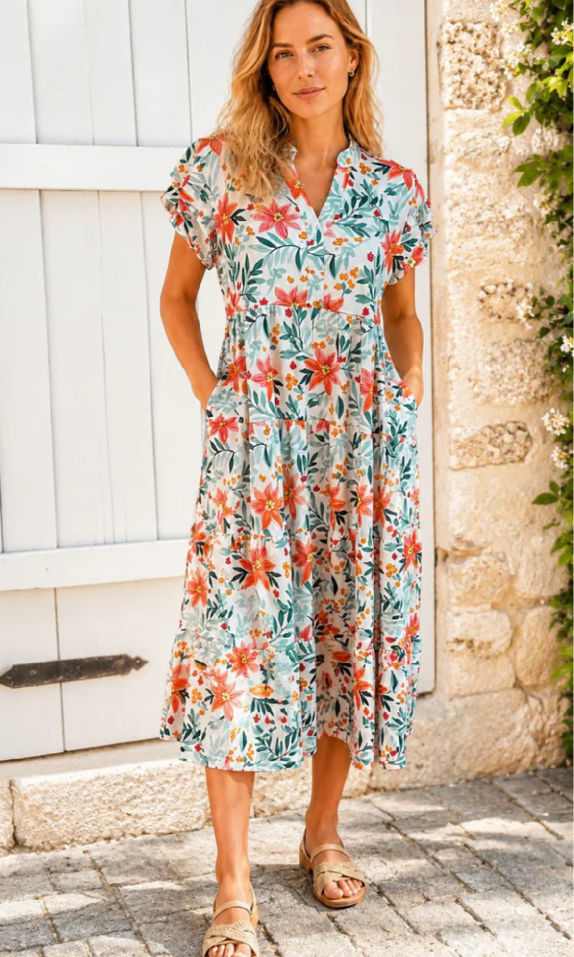Flower Fields Vibrant Dress