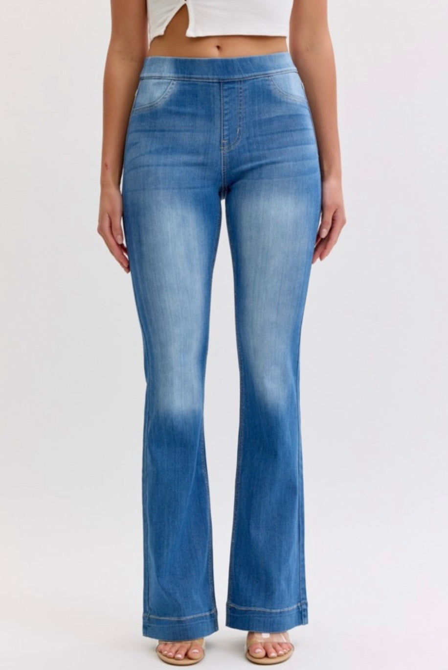 Cello Mid Rise Pull On Flares