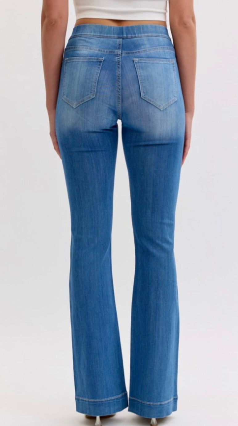 Cello Mid Rise Pull On Flares