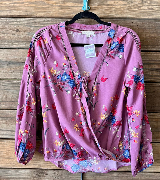 Floral Criss Cross Top