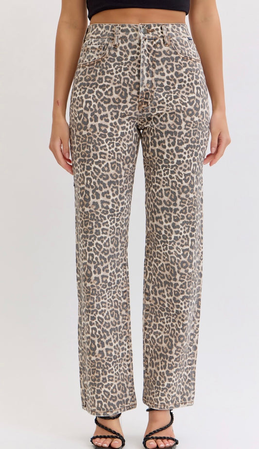 Cello Leopard Wash High Rise